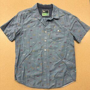 Modern Amusement vintage bicyle print button down